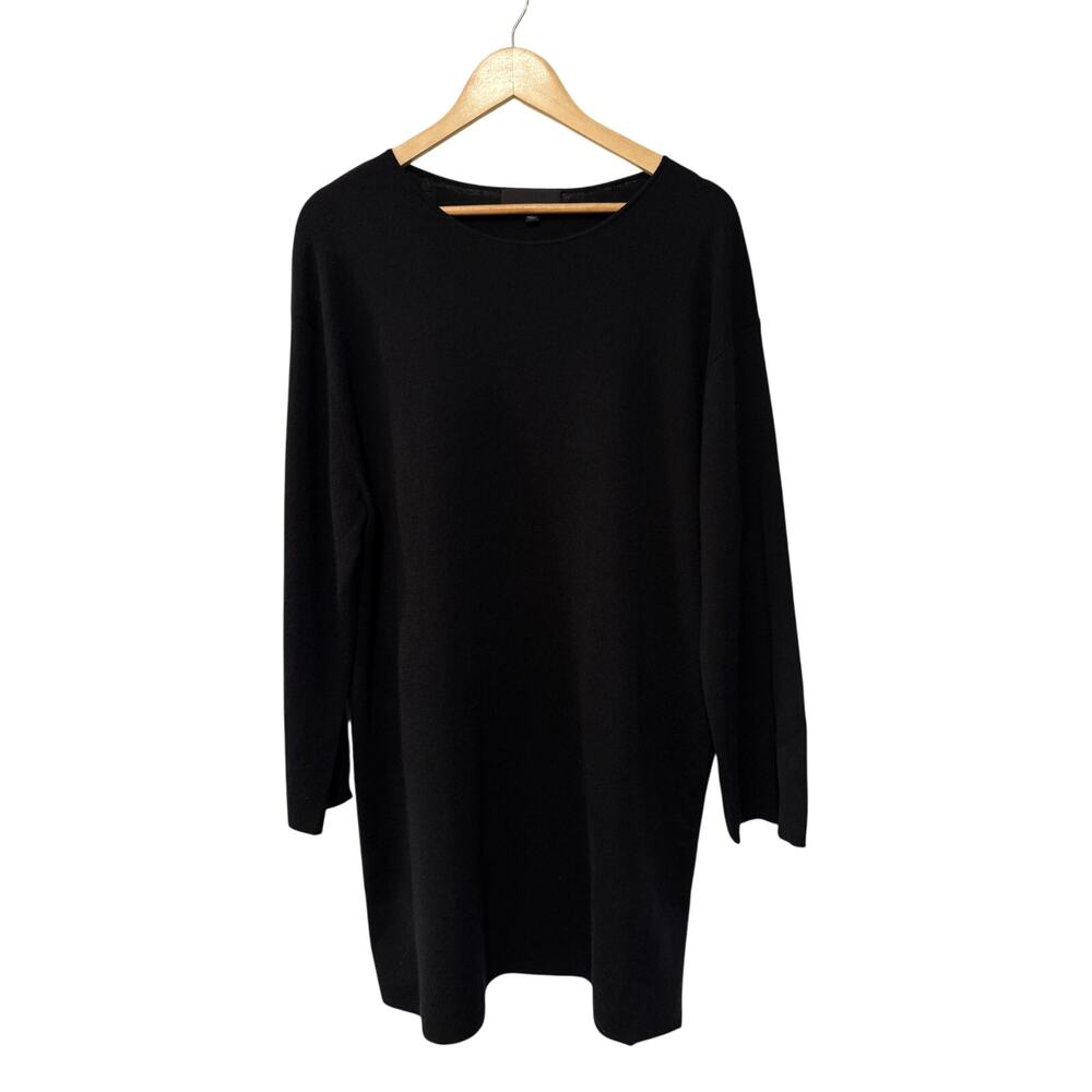 NEW Nili Lotan S Alisaie $1035 Wool CASHMERE Sweater  Dress Long Sleeve Black - Picture 2 of 12